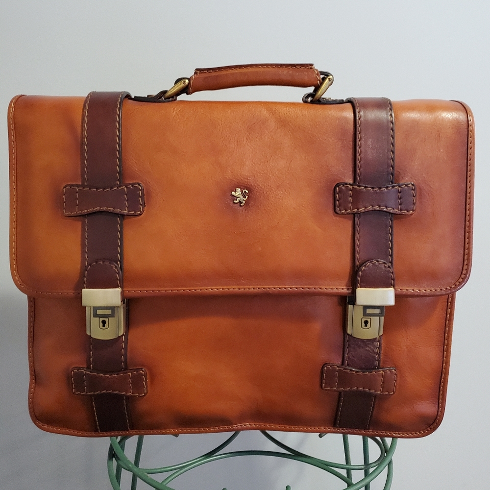 Used A Few Times Pratezi Firenze leather briefcase